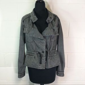 Anthropologie Hei Hei Anorak Gray Utility Jacket